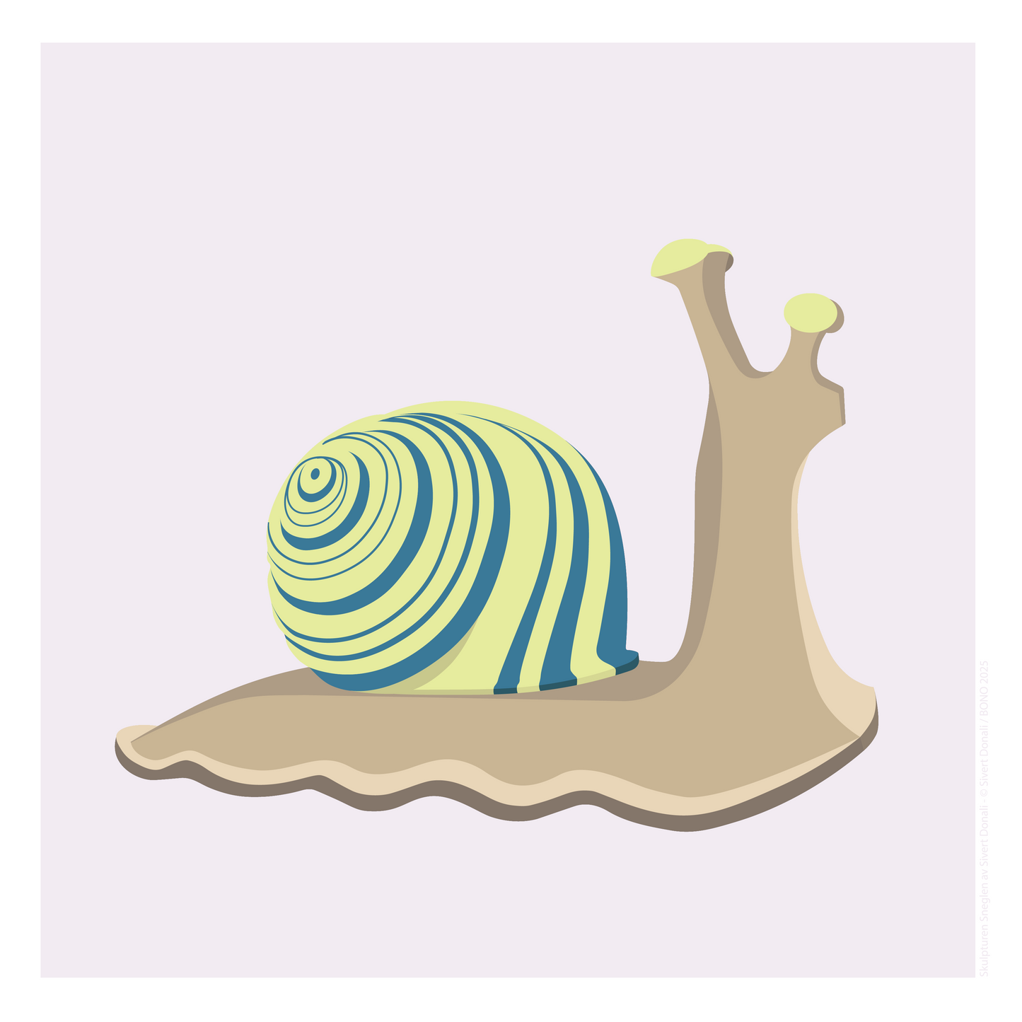 Sneglen rosa sidevinkel