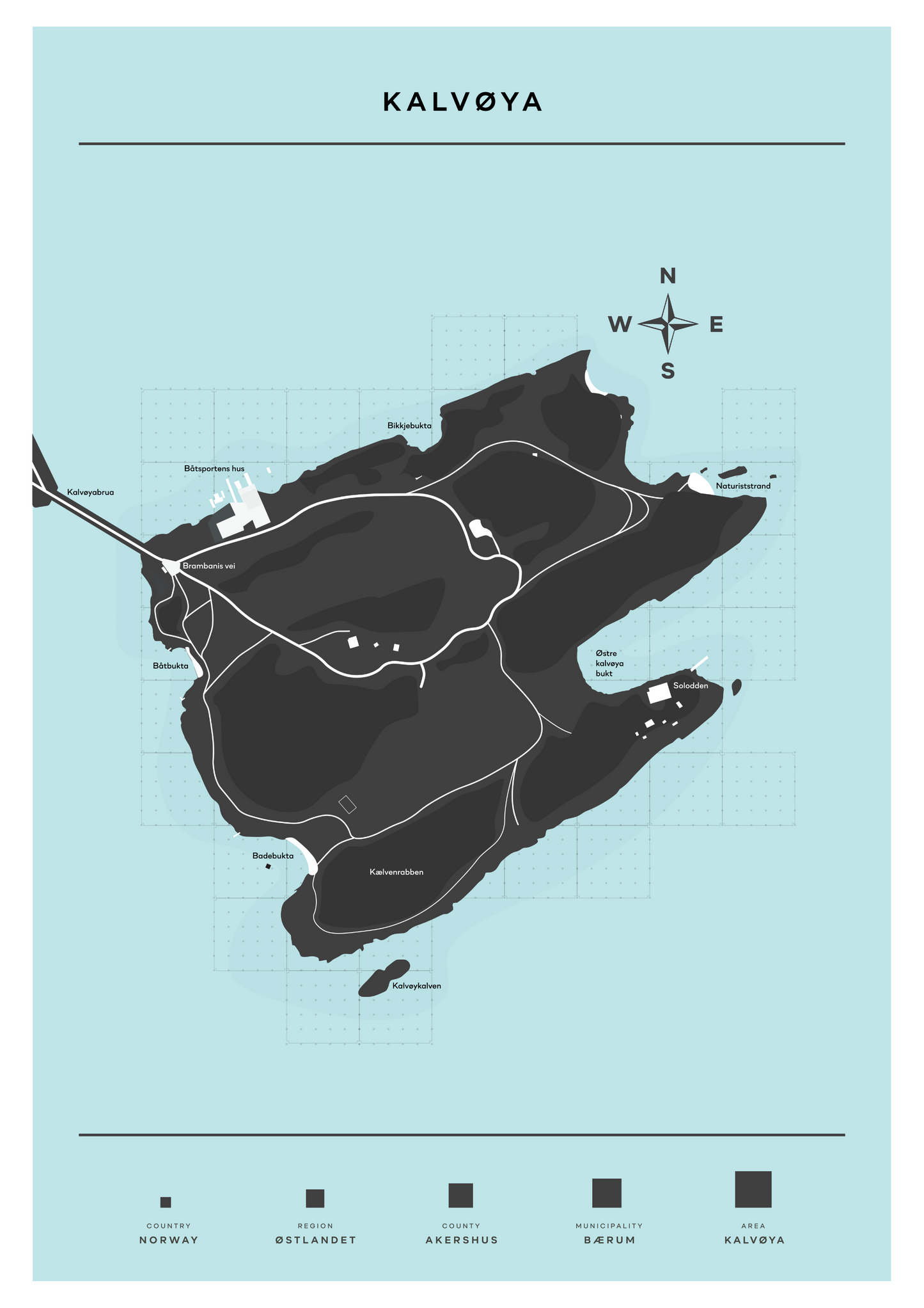 Kalvøya kart